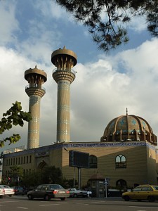Mosque in Tehran: oriental architecture