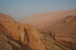 The Flaming Mountains on the way to the Bezeklik caves