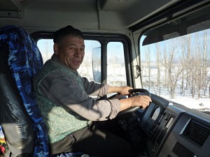 A nice Uzbek truck driver