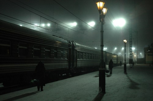 Unheimliche Stimmung am frühen Morgen in Irkutsk
