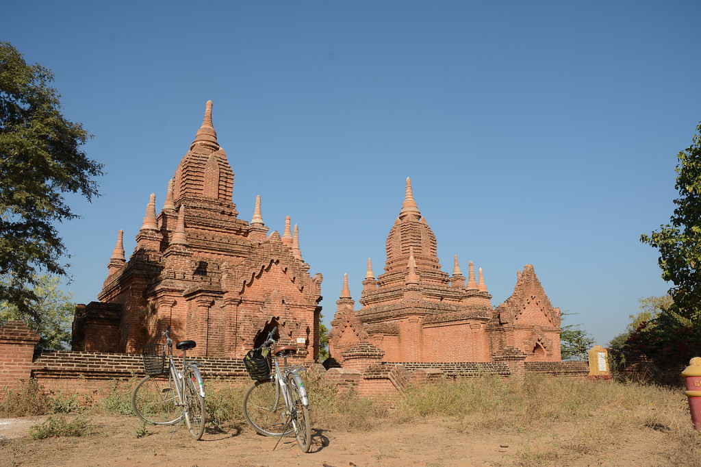 Convenient mode of transport around Bagan: Bicycles