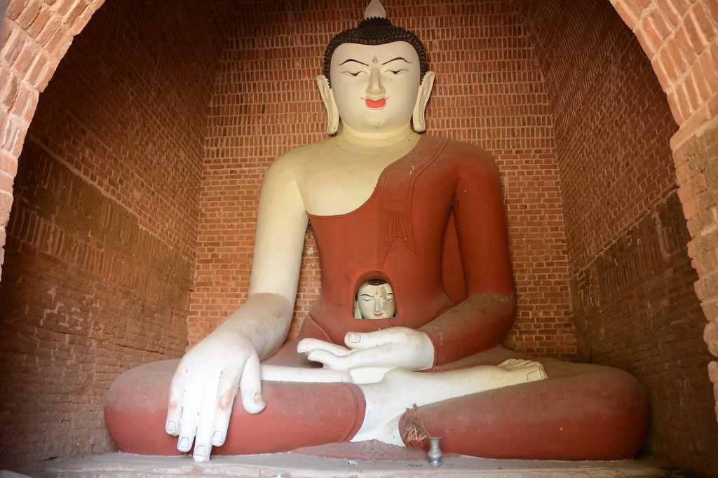 Buddha statue in one of the pagodas of Bagan