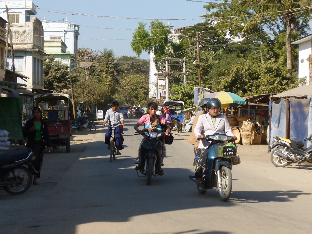 The streets of Monywa