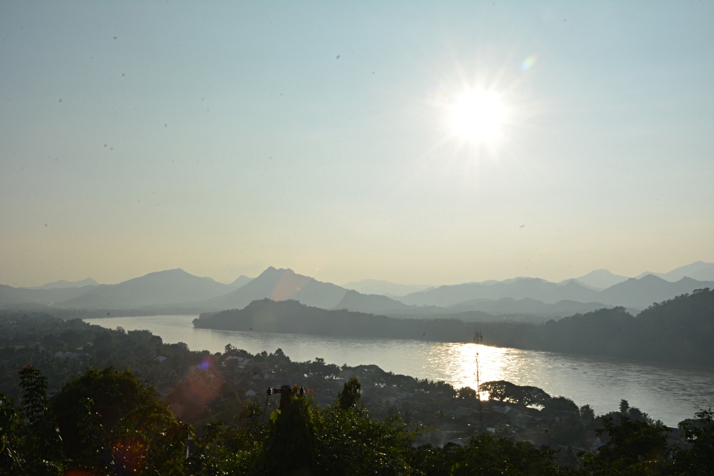 Late afternoon over the Mekong river in Luang Prabang