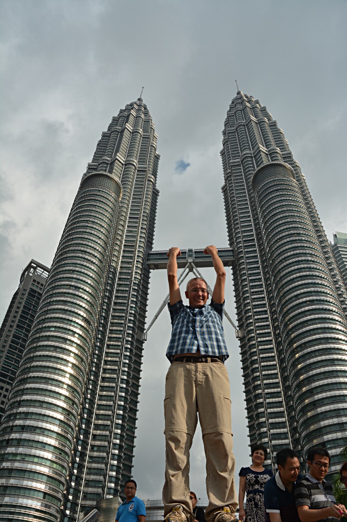 Hanging out at the Petronas Twin Towers